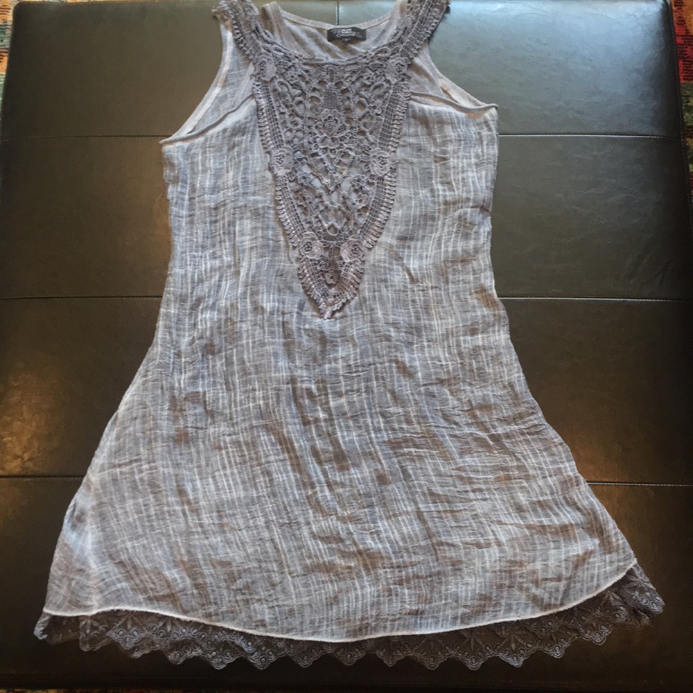 Blue Lace-Lined Dress